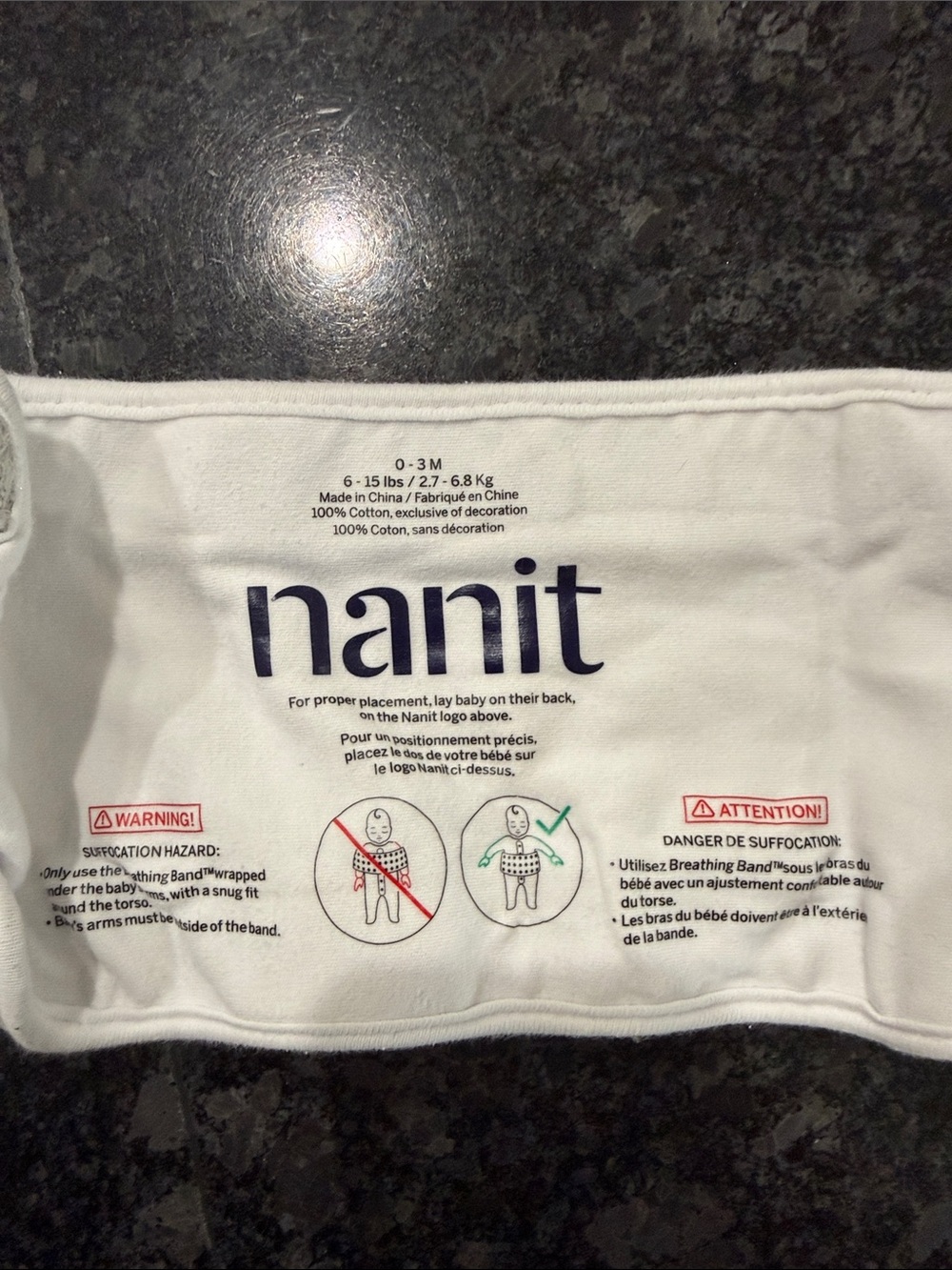 Nanit White Infant Breathing Band - Baby Sleep Monitor Accessory
